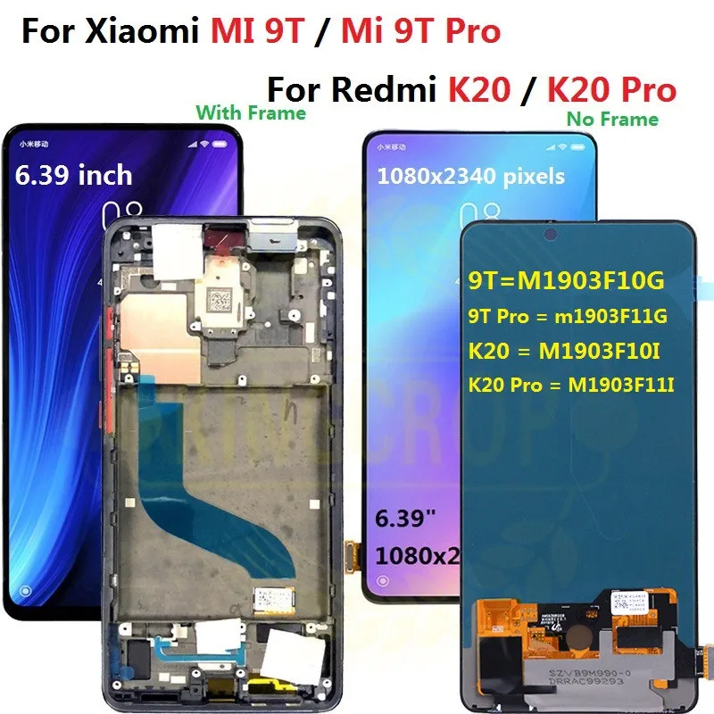 Оригинальный ЖК дисплей 6 39 дюйма для Xiaomi Redmi K20 сенсорный экран дигитайзер в сборе