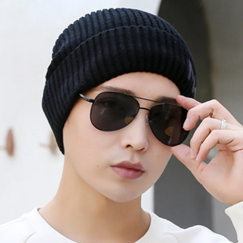 

Outdoor Knit Beanies Winter Warm Hats Knit Cuff Beanie Cap Daily Warm Windproof Ear Protection Soft Knitted Hats