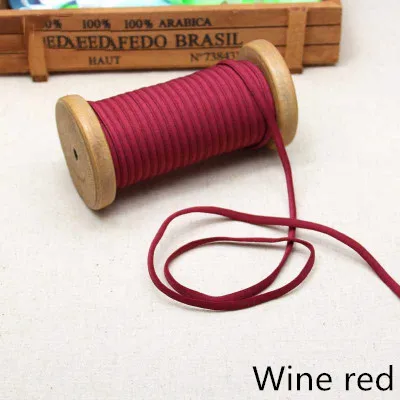 Wine red Meetee 23 ярдов 5 мм веревка эластичная лента плечевой ремень для волос детское кольцо обувь DIY аксессуары ручной работы BD393 - Цвет: Wine red