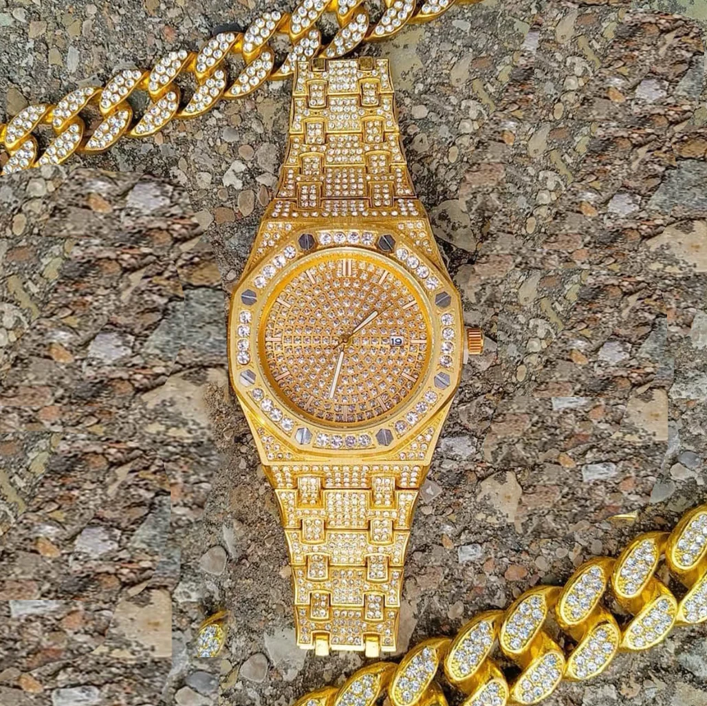 Мужские часы 2019 Роскошные брендовые дизайнерские кварцевые с бриллиантами для