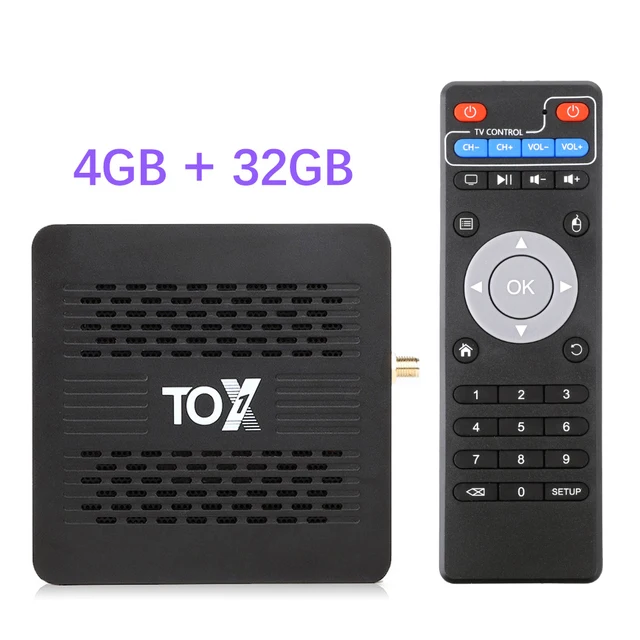  TOX1 Android 9.0 Smart TV Box 4GB 32GB Amlogic S905X3 5G Dual Wifi 1000M Support BT 4.2 4K Media Player Dolby Atmos Audio TVBox 