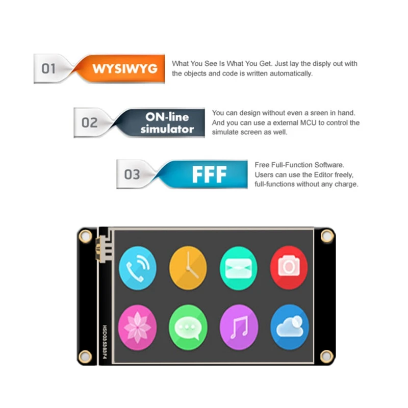 ЖК-экран для Nextion NX4832K035 HMI USRT TFT LCD 2 5-дюймовый Улучшенный модуль человеческого