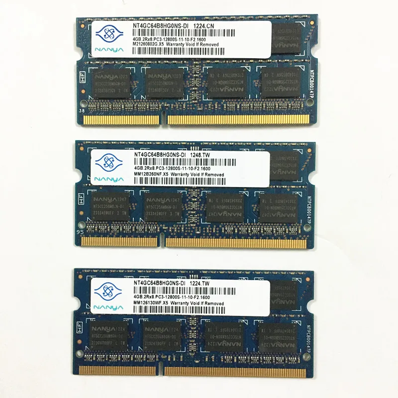 Nanya DDR3 4 Гб 1600 МГц Оперативная память 2RX8 PC3 12800S 11 ddr3 памяти ноутбука|Оперативная