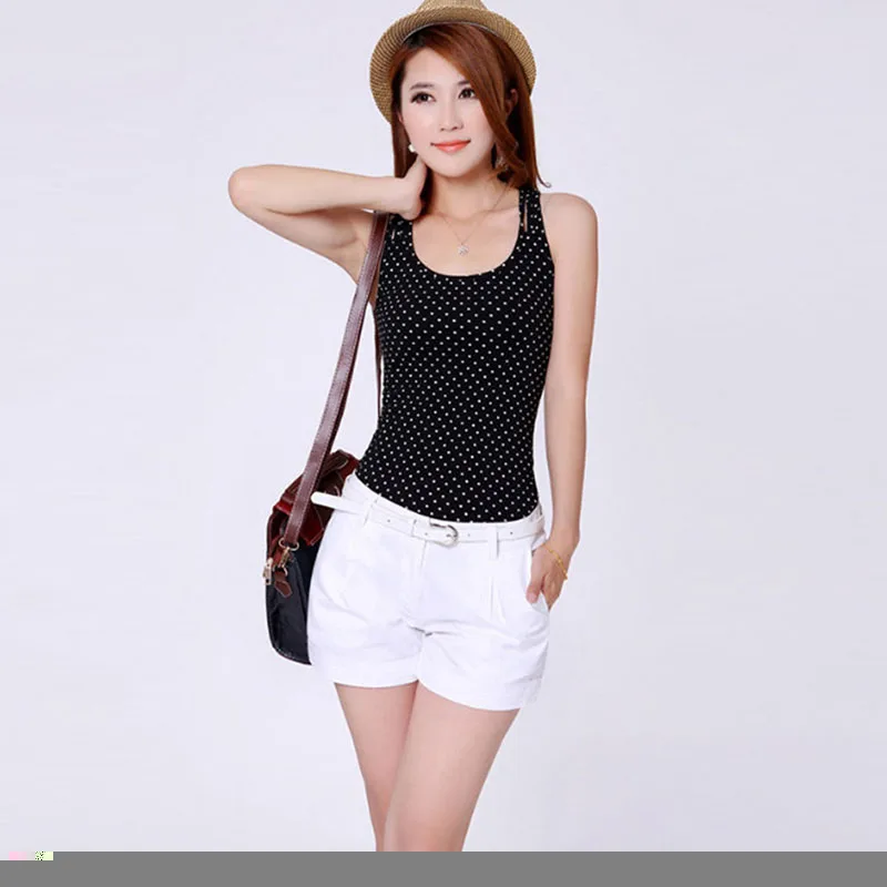 Hot Sale Korean Casual Design White Brown Suit Shorts For Women 2022 Fashion Solid High Waist Wide Leg With Belt | Женская одежда