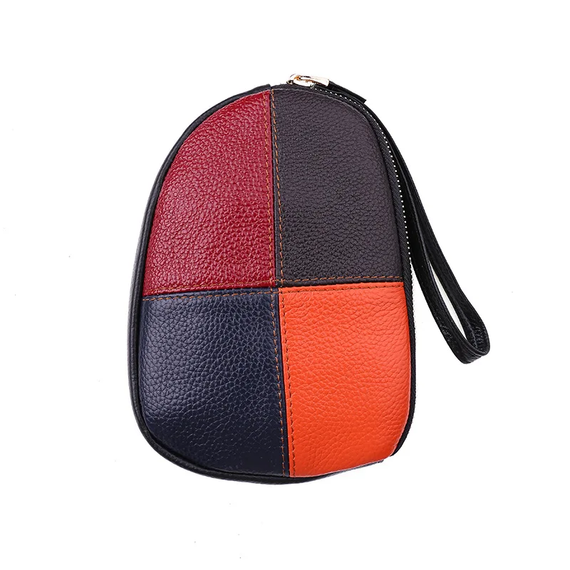 Женская сумка клатч из натуральной кожи кошелек на молнии с отделением для монет