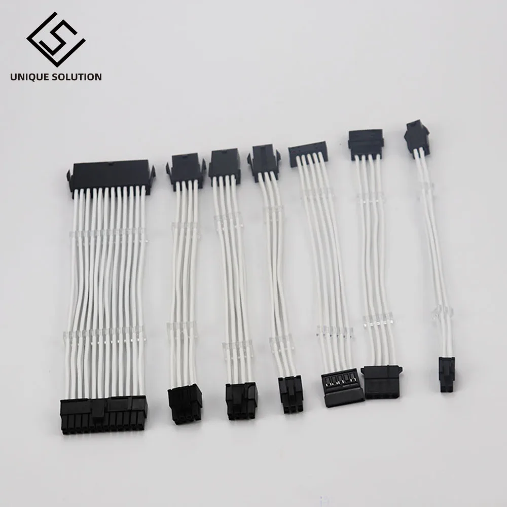 Базовый комплект удлинительных кабелей 1 шт. Atx 24Pin/Eps 4 + 4Pin/Pci-E 8Pin/Pci-E 6Pin
