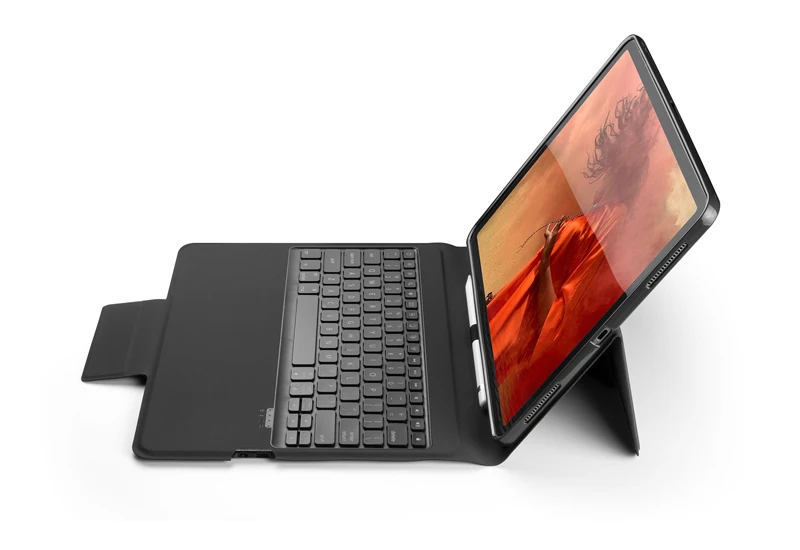 [Новинка] Беспроводная клавиатура Blue tooth для iPad pro 12,", Премиум чехол из тонкой кожи+ умный сон+ все в одном дизайне