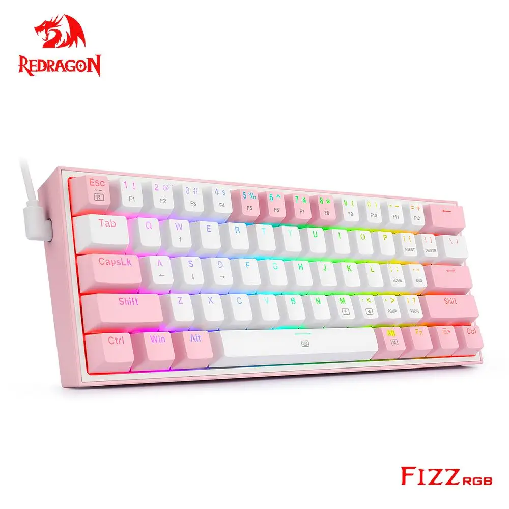 Механическая мини-клавиатура REDRAGON Fizz K617 игровая Проводная Съемная клавиатура с