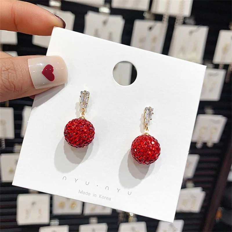HHSPPF XY Ретро женские красные красивые серьги в форме осторожности новые яркие