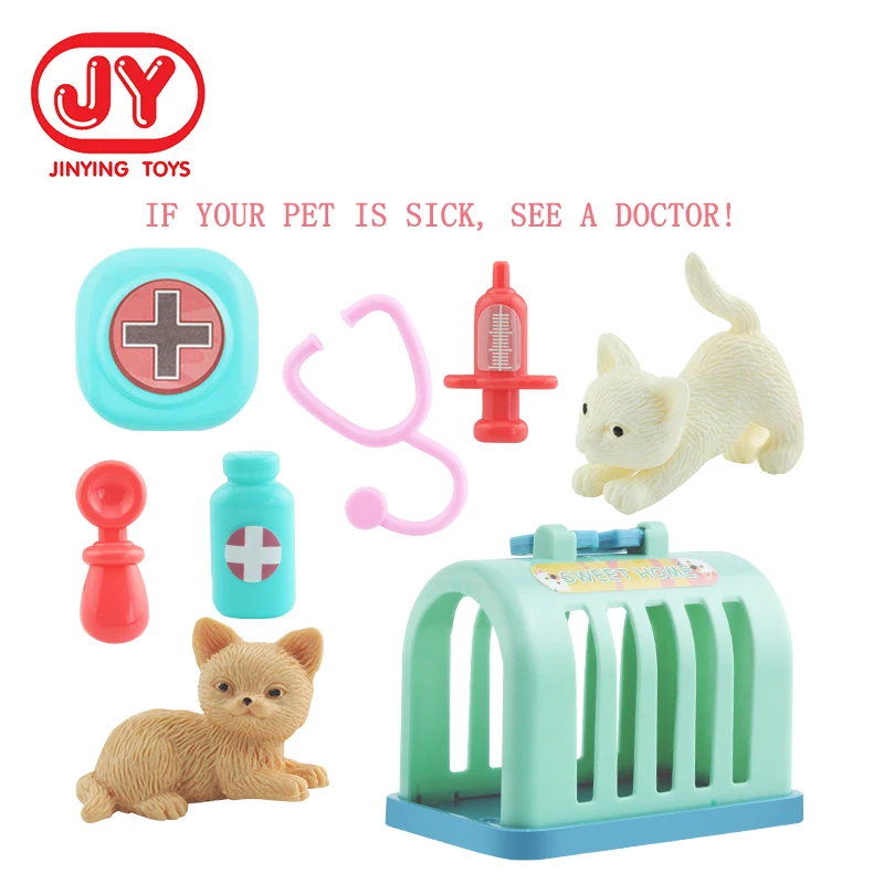 

Simulation Pets Doctor Play house toys for girls Gift home puzzle Model toys education house Toys for kids Birthday Present