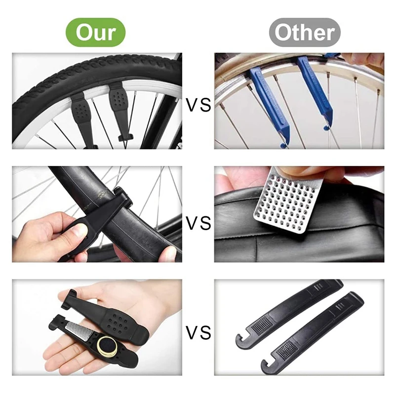 

Bike Tyre Repair Kit Portable Bicycle Repair Tool and Puncture Kit with 120 PSI Mini Pump, 16 in 1 Multifunction Tool