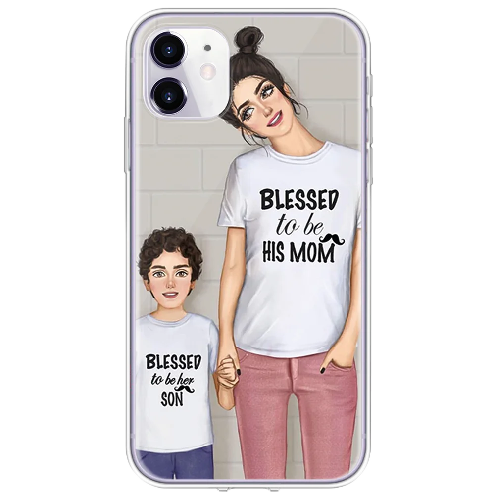 0cqinziz Merry Christmas Черный Коричневый чехол для девочки супер мама для TPU iPhone 11 Pro Max XR XS X XS Max 6 5se 7 8 Plus чехол новогодний чехол - Цвет: 0cqinziz