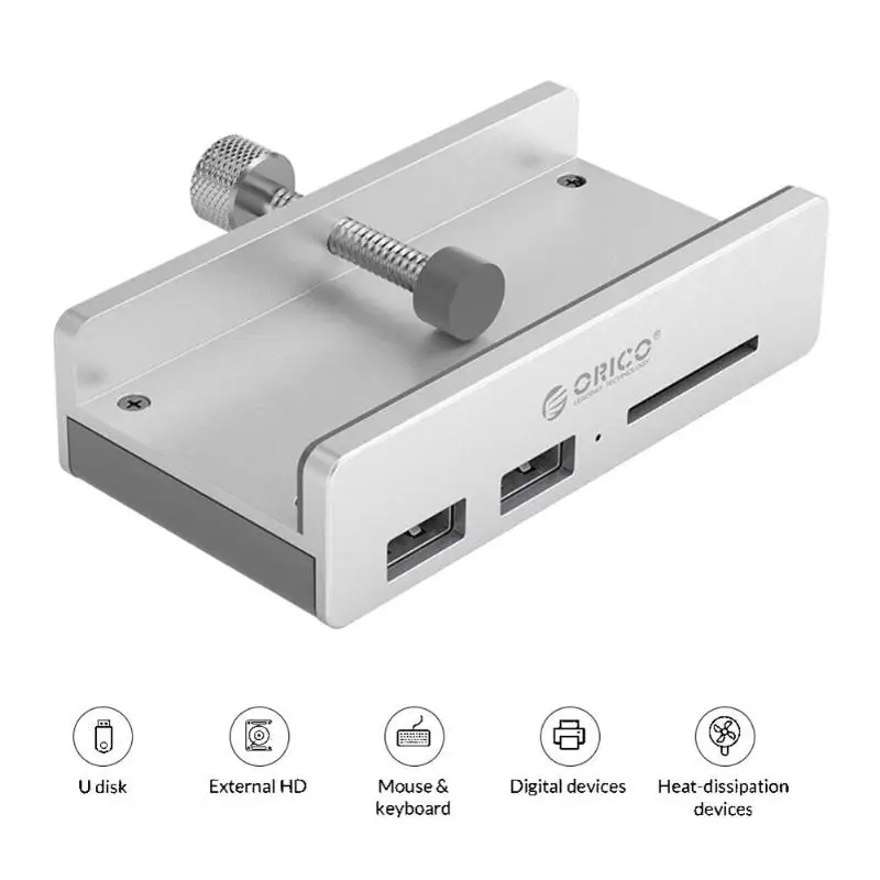 Алюминиевый 4 Портовый Концентратор ORICO MH4PU USB 3 0 зажим для настольного ноутбука