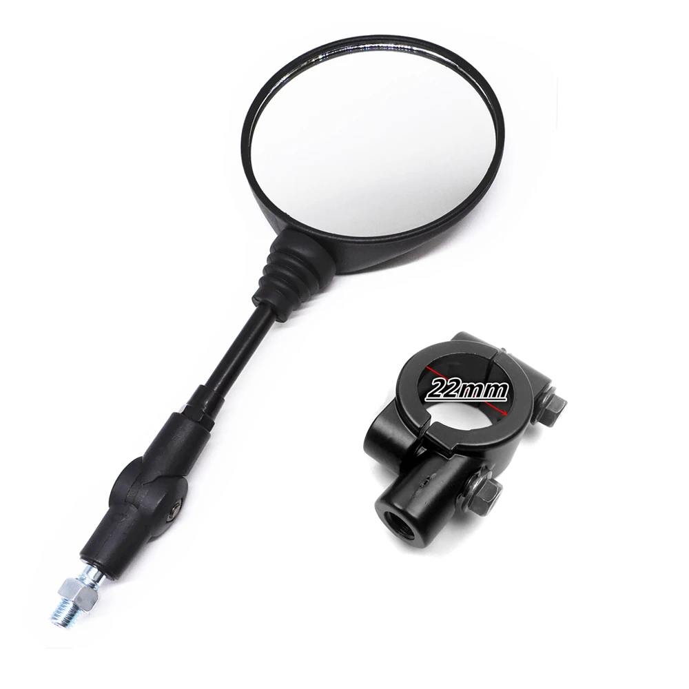 Черное универсальное складное круглое зеркало с защитой от падения