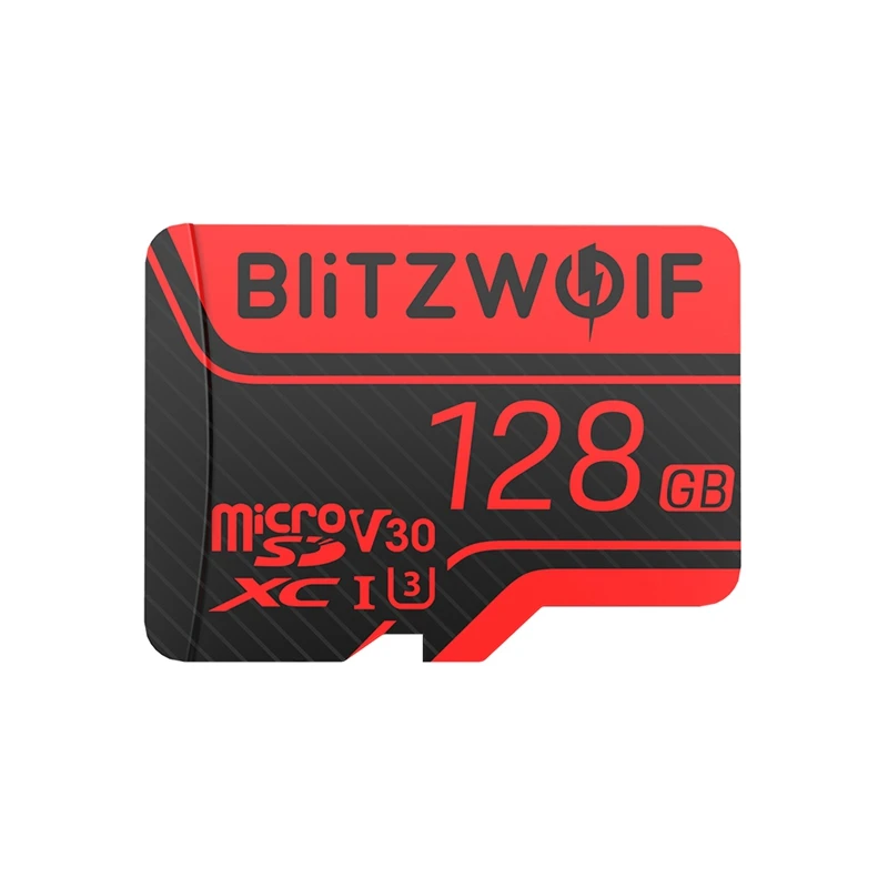 Карта Micro SD BlitzWolf с адаптером карта памяти Class 10 U3 TF 32 ГБ 64 128 256 для камеры