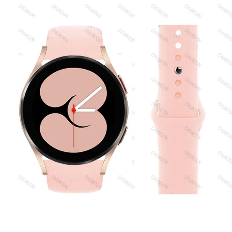 

20/22mm Watch band For Samsung Galaxy watch 4/classic Active 2 44mm 42mm/46mm Gear S3 Silicone bracelet Huawei watch GT 2 strap