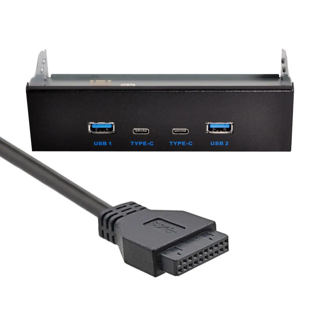 

Chenyang USB 3.0 HUB 4 Ports Front Panel to Motherboard 20Pin Connector Cable for 5.25" CD-ROM Bay & USB-C