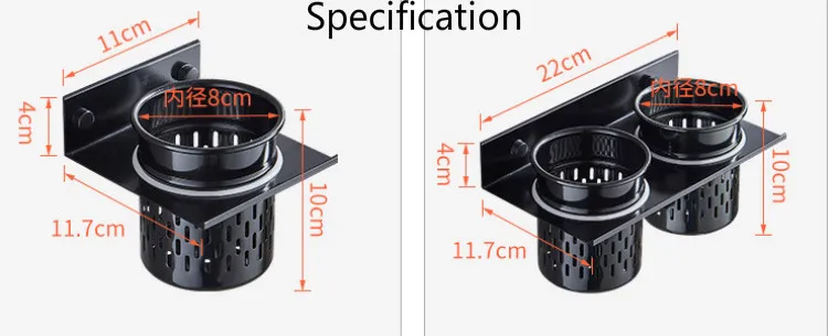 

Chopstick Holder Utensil Drying Rack/ Chopsticks/Spoon/Fork/Knife Drainer Basket Storage Drainer in Black Aluminum
