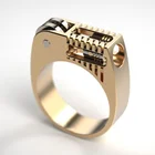 Индивидуальное модное геометрическое кольцо в стиле хип-хоп для женщин и мужчин