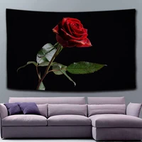colorful rose tapestry wall hanging 3d print decorative wall carpet floral watercolor thin beach mat tapisserie