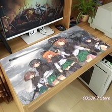 Anime GIRLS und PANZER Nishizumi Miho Takebe Saori Mouse Pad Thicken Laptop Game Mice Mat Desk Pad Table PadAnti-Slip Playmat