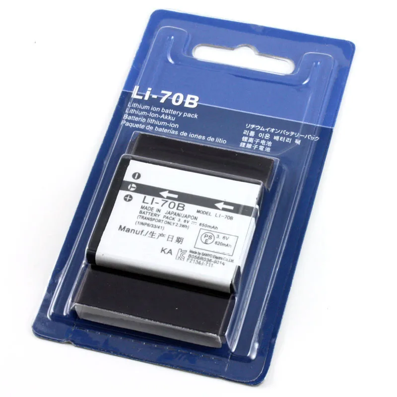 Li 70B LI70B ion аккумулятор Батарея для цифровой камеры Olympus VG 110 120 130 140 145 150 160 X 940 990 FE4020