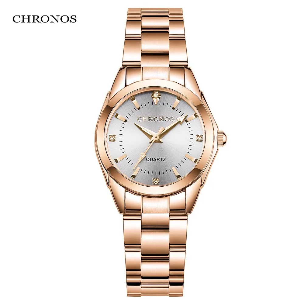 Часы женские Кварцевые водонепроницаемые и ударопрочные из нержавеющей стали