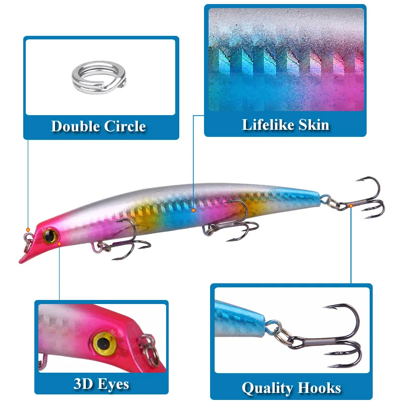 Topwater Minnow 125 мм 14 г искусственная рыболовная приманка воблеры жесткая наживка jerkbait