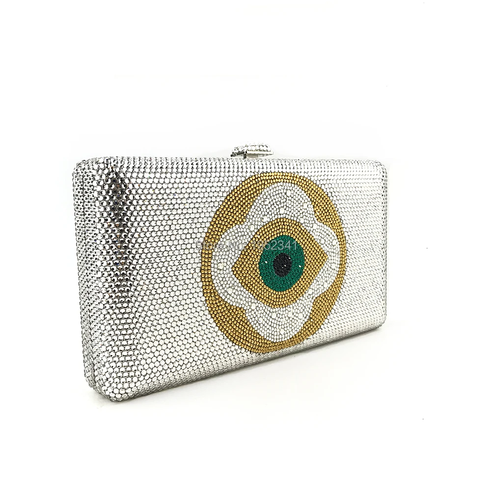 

OC4146 High Quality Crystal Evil Eyes Evening Bag Handmade Ladies Party Clutch Evening Purse