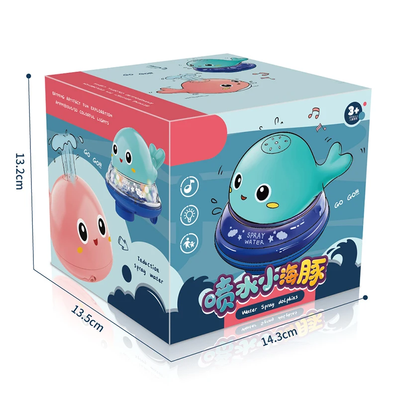 

Whale Infant Water Spray Electric Automatic Induction Sprinkler Ball Amphibious Toy With Colorful Flashing Lights Music Bathtime