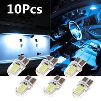 10pcs led t10 t15 1941682821825 w5w cob 4 smd led parking bulb automatic wedge clear light silicone bright white permit
