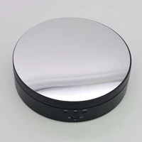 3 speeds electric rotating display stand mirror turntable jewelry holder batteryusb power