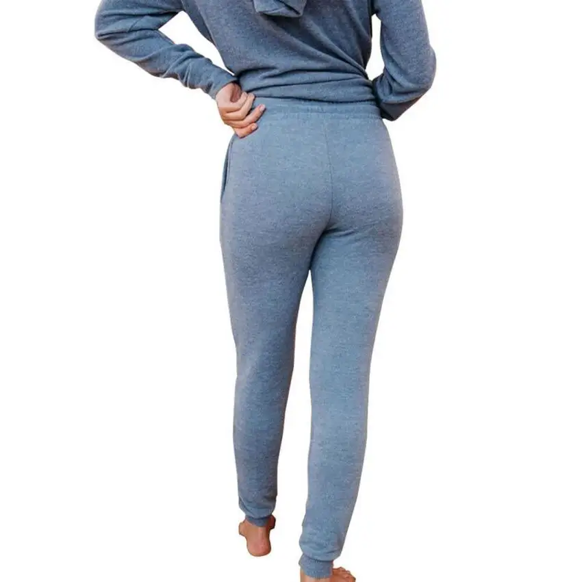 

Woman Pijama Set Solid Tracksuit Hoodies Top and Pants Casual Homewear Women Clothing Women's Sleep Lounge Sleepwear Pajama Sets