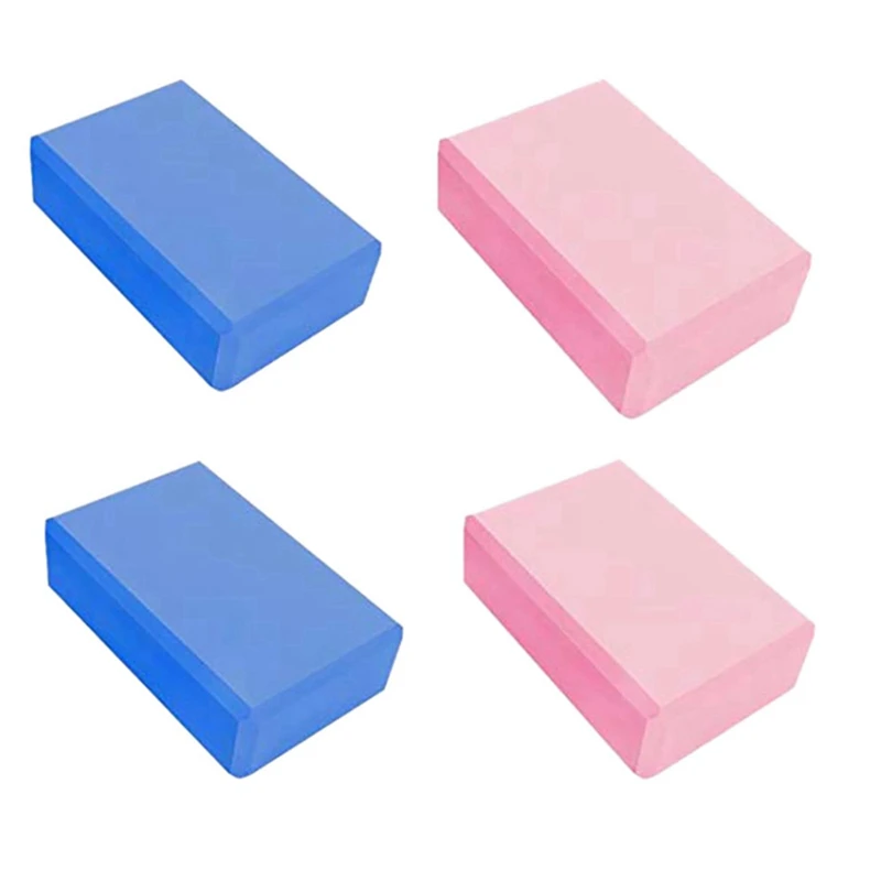 4Pack Yoga Blocks High Density EVA Soft Exercise Bricks Stability Balance for Exercise Yoga Pilates Meditation