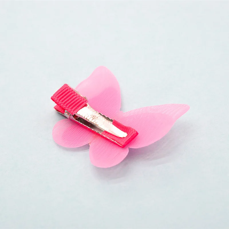 Детские заколки для волос девочек милые жемчужные шифоновые с бабочками 2019