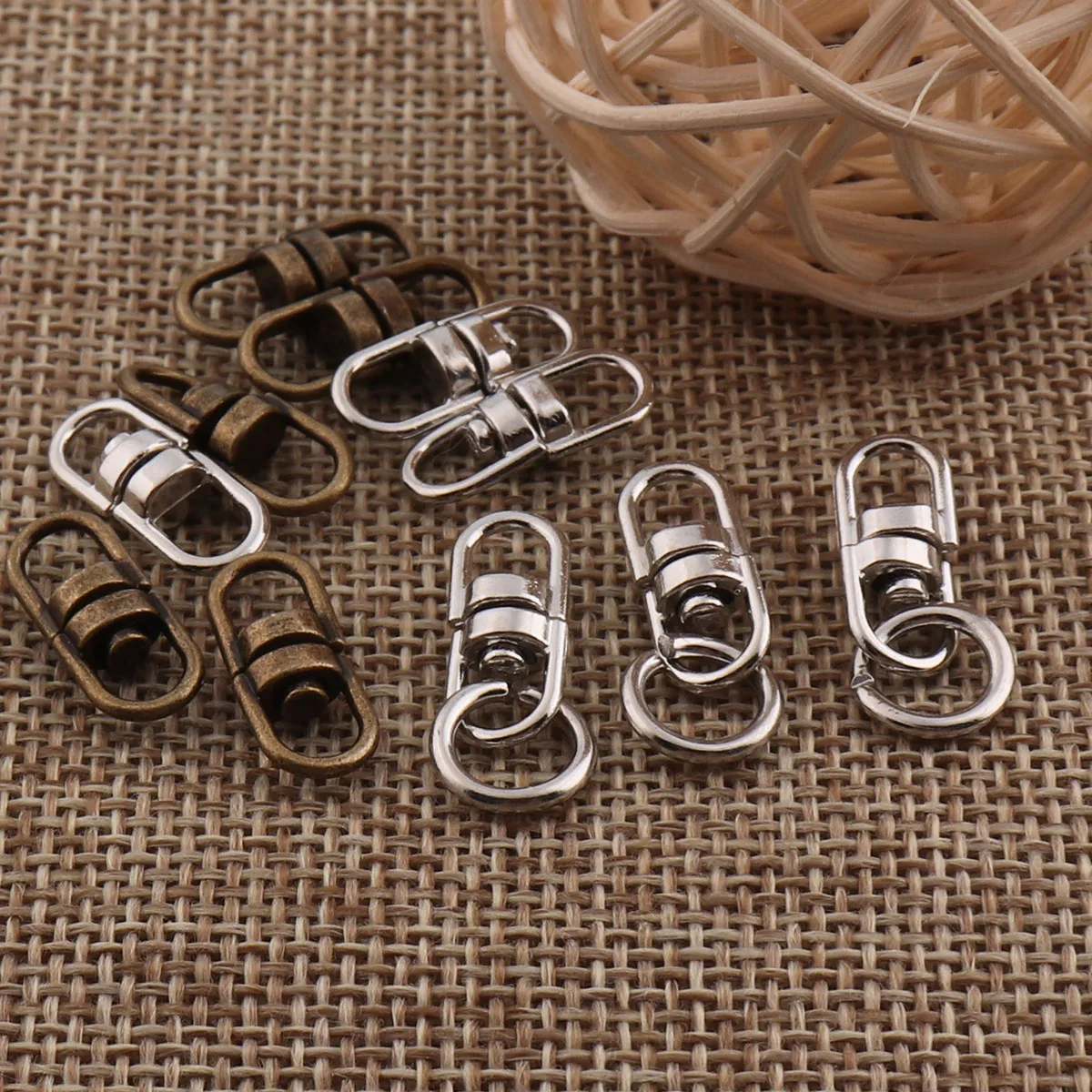 

50-100 PCS Antique Bronze/Silver Swivel Hook Clasps,7mm Hook Clasps Claws,Carabiner Snap,Buckle Gate Bag,Handbag Snap,Purse Hook