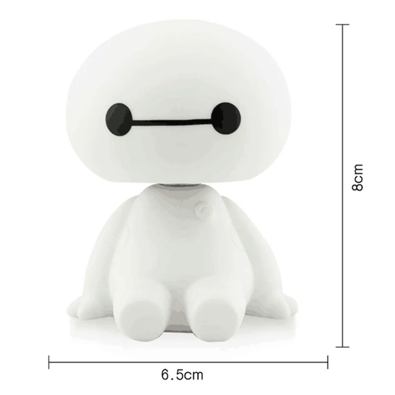 Мультяшный пластиковый робот Baymax Вибрирующая голова фигурка украшения для