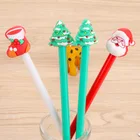 50 шт. милый мультяшный креативный Санта-Клаус нейтральная ручка рождественские гелевые ручки Рождественская елка студенческие рождественские подарки канцелярские принадлежности
