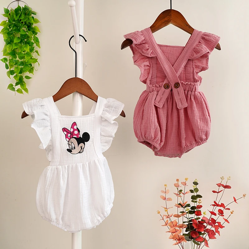 Детский комбинезон Минни Маус с оборками | Детская одежда и обувь