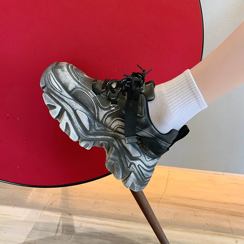 

Designer Shoes Women Chunky Sneakers Fashion Thick Sole Retro Women's Vulcanize Shoes Sport Platform Sneakers Women Basket Femme