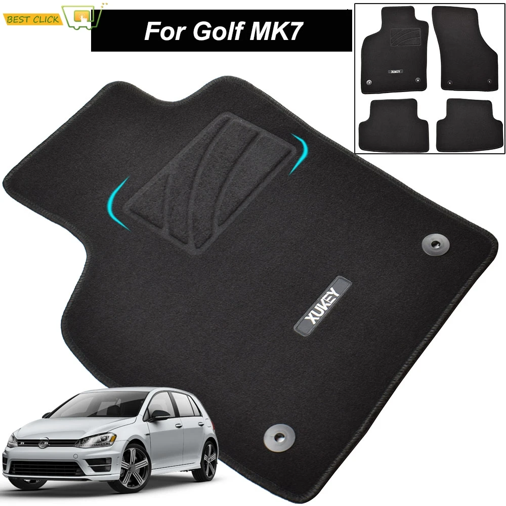 

Front Rear Car Floor Mat Mats Carpet For VW GOLF 7 MK7 GTI R Estate 2013 -2019 LHD Tailored Liner Pad 2014 2015 2016 2017 2018