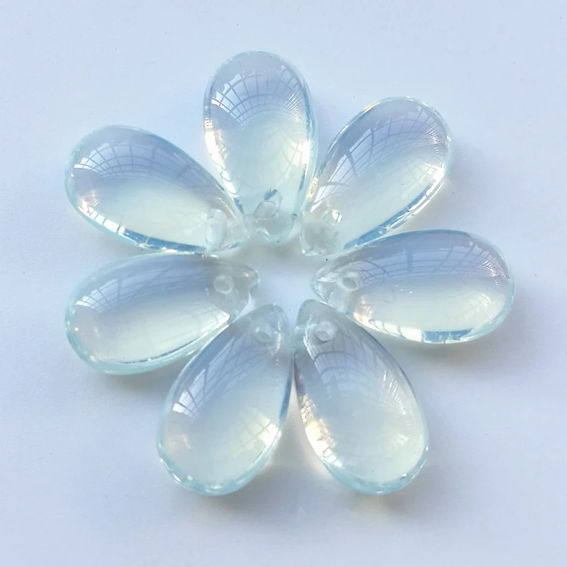 20 шт./лот 8*14 мм 24 # опаловые белые чешские стеклянные бусины россыпью в форме капли