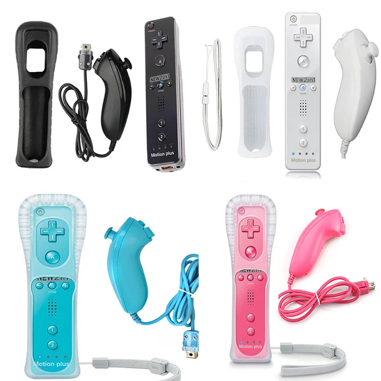 Пульт дистанционного управления для Wii Motion Plus силиконовый чехол Nintendo Nunchuk и U |