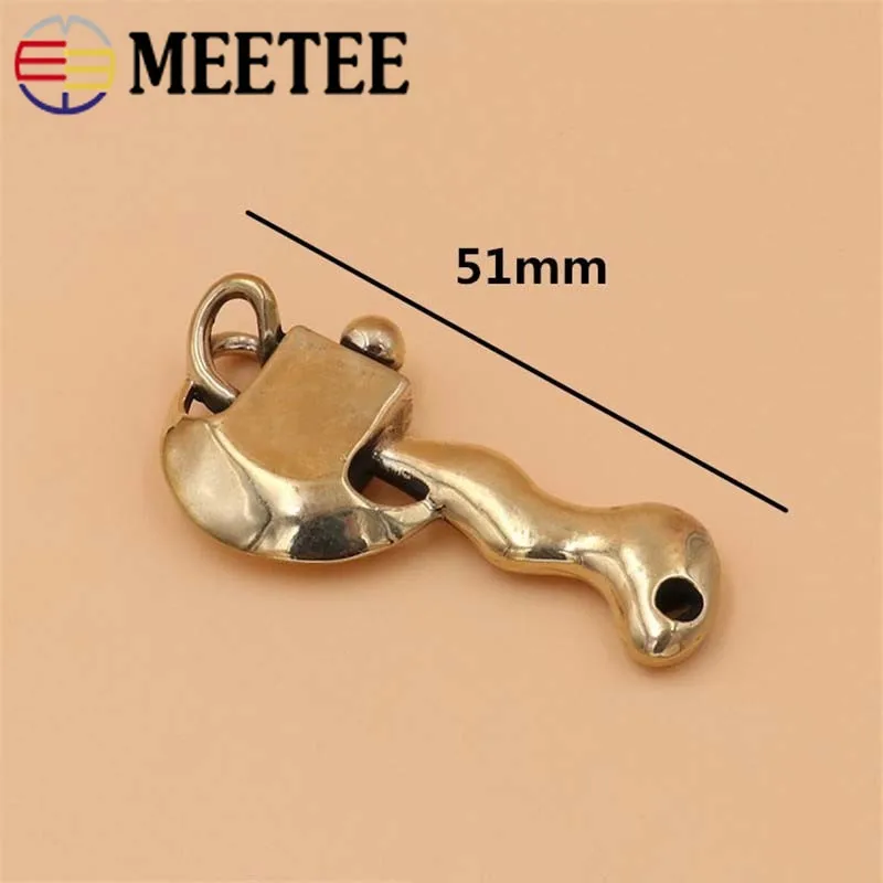 1 шт. Твердый латунный автомобильный брелок с пряжками для ключей мужские и