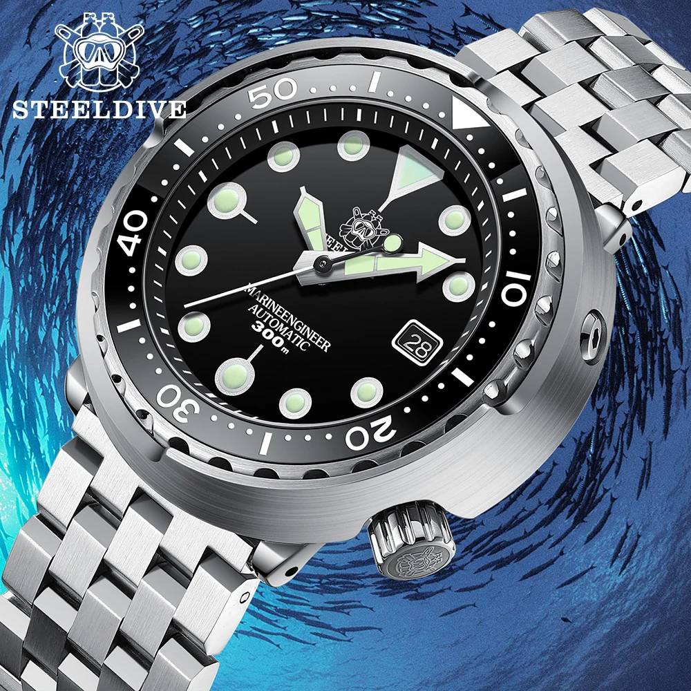 Steeldive SD1975 30ATM Для мужчин мужские часы Seiko-NH35 автоматический Керамика ободок