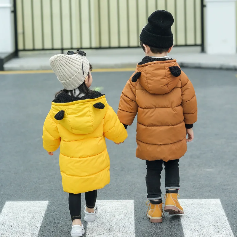HH зимнее пальто для маленьких девочек пуховые куртки мальчиков детская одежда