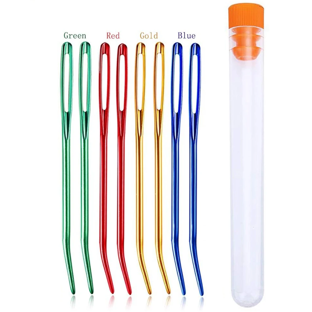 8 шт. с изогнутым кончиком иглы для гобеленов вязания крючком большие тупые набор