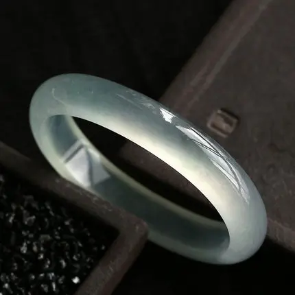 

Free Certificate Natural Burmese Jade Ice 54mm-61mm Bracelet Elegant Women's Bracelet Best Jewelry Gift