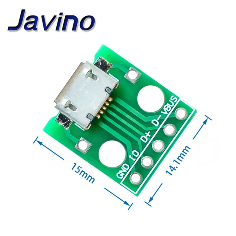 5 шт. DIY Штекерный разъем/MINI MICRO USB Для DIP адаптера 2 54 мм 5pin гнездовой разъем в