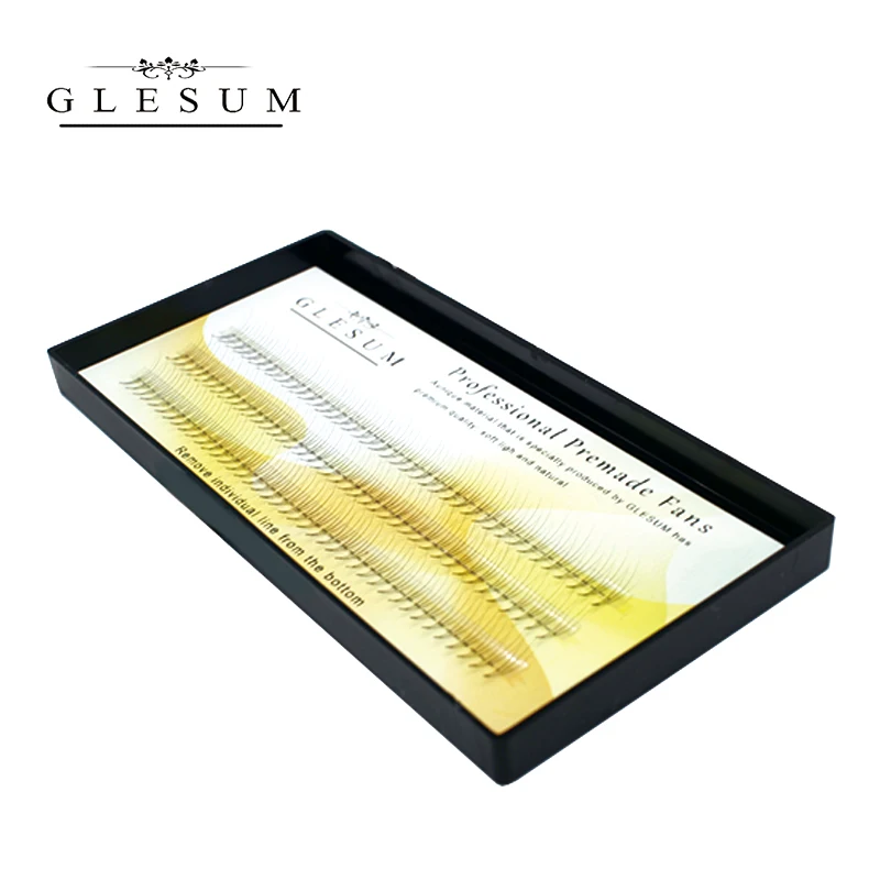 Glesum мягкие матовые черные 3D/4D/5D C изгиб объемные короткие стебли готовые веера